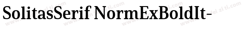 SolitasSerif NormExBoldIt字体转换